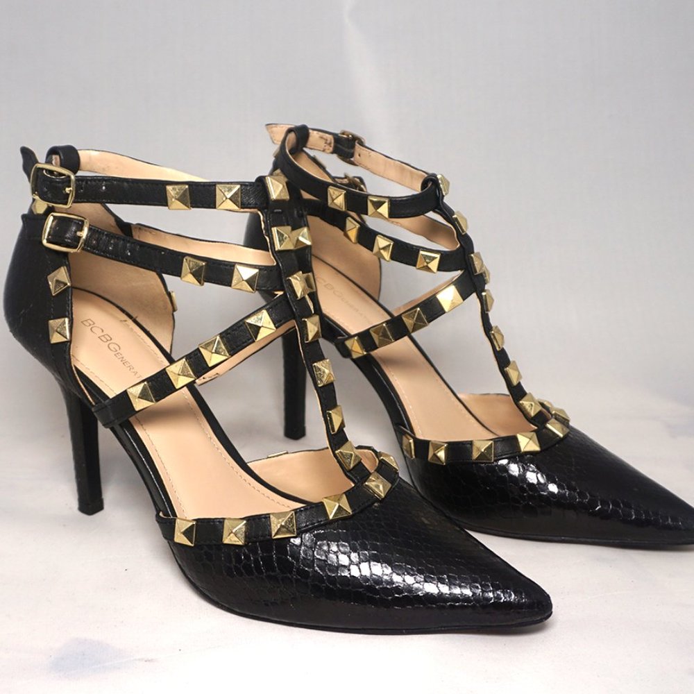 BCBG Black Stilettos 7M